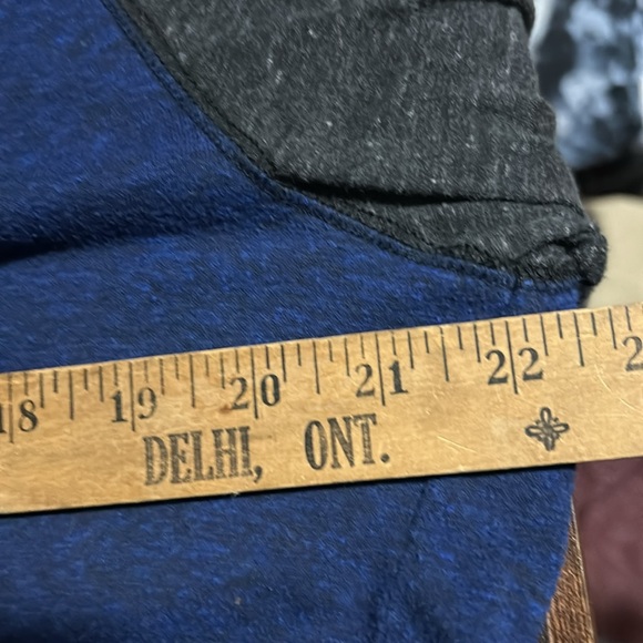 Vintage Y2K Hoodie Colour Block shirt - Picture 6 of 8